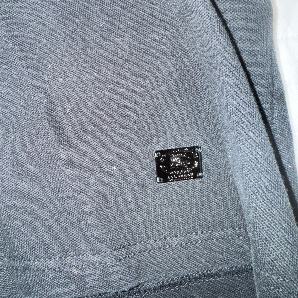 Black Burberry Polo Shirt with Puff Sleeves - Picture 3 of 4